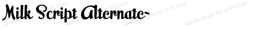 Milk Script Alternate字体转换